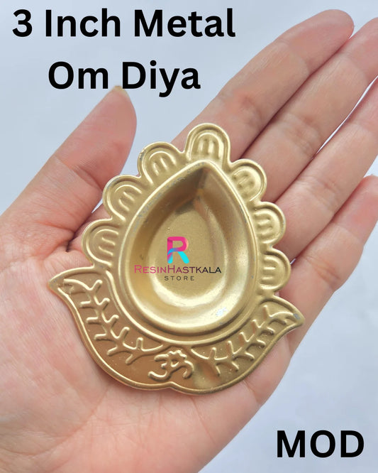 3 Inch Metal Om Diya