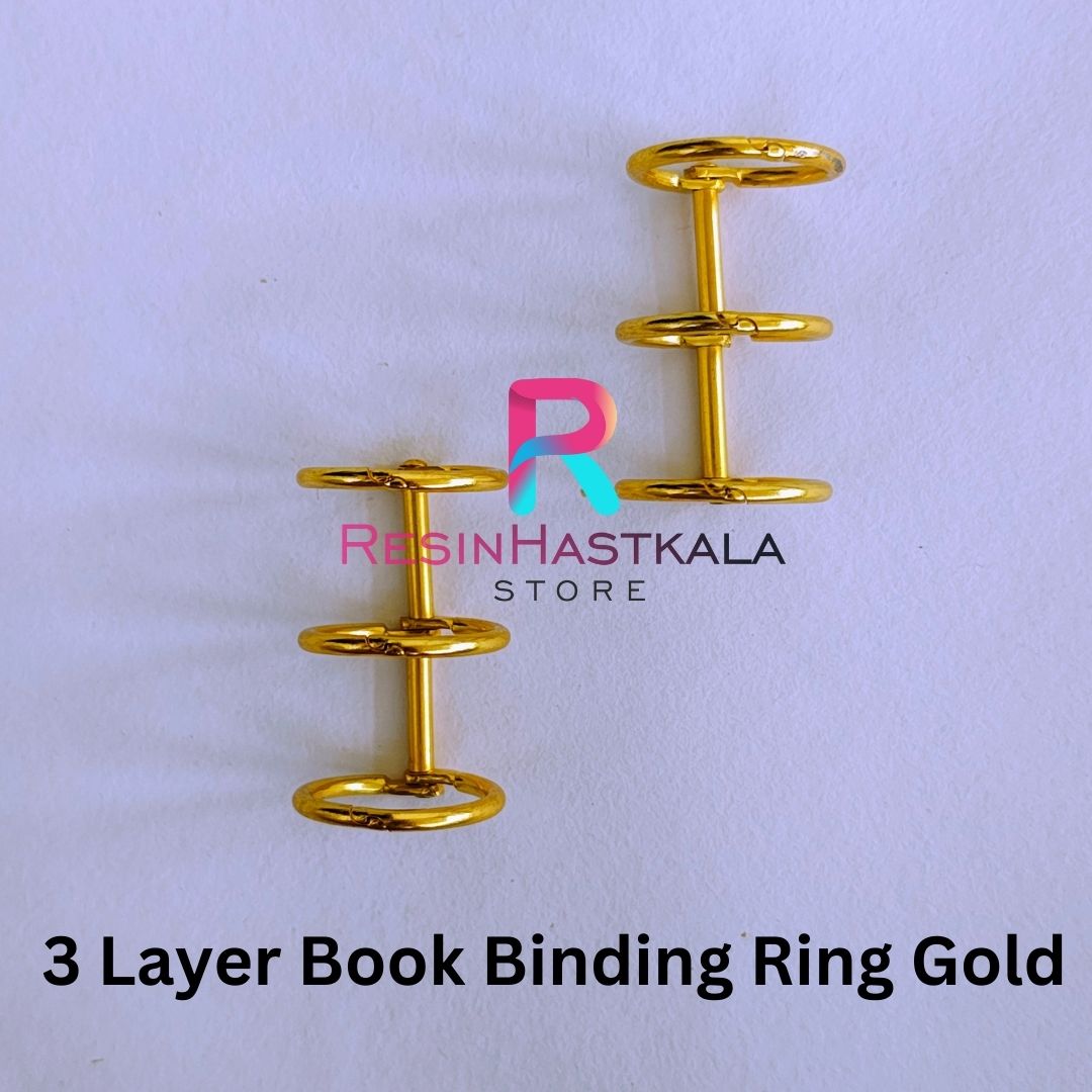 3 Layer Book Binding Ring Gold (2 Piece)