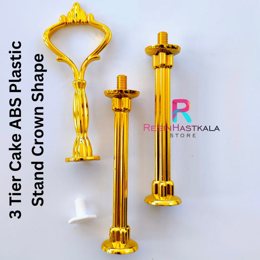 3 Tier Cake ABS Plastic Stand Crown Shape