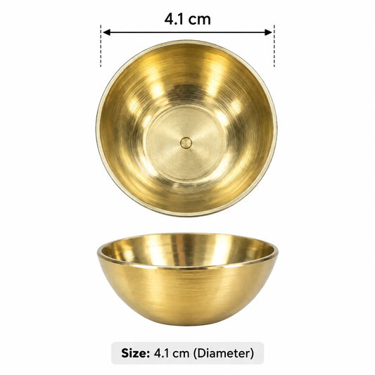 4.1 Cm Brass Bowl / Metal Katori