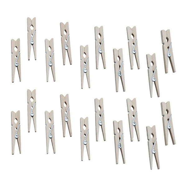 4.8 Cm Natural Wooden Clip (10 Piece)
