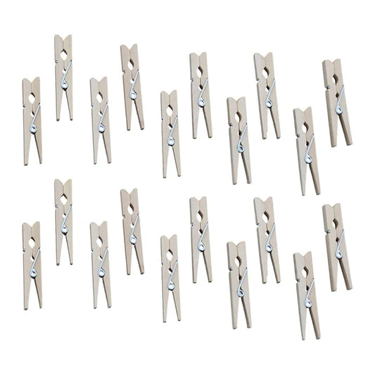 4.8 Cm Natural Wooden Clip (10 Piece)