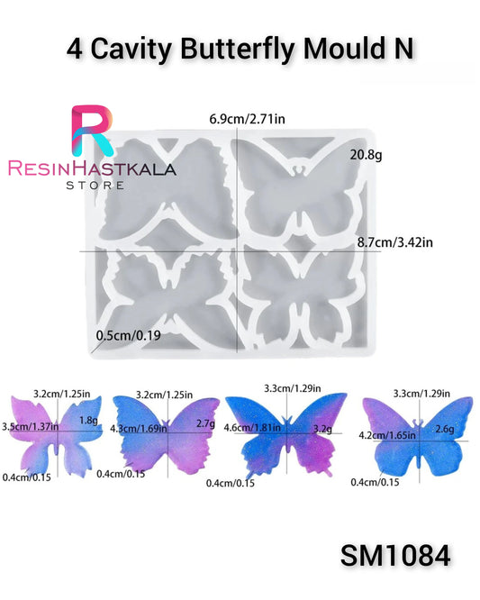 4 Cavity Butterfly Mould N