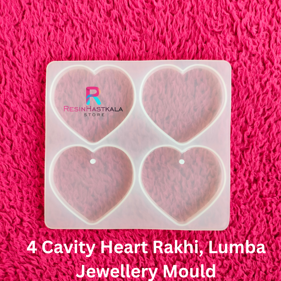 4 Cavity Heart Rakhi Lumba Jewellery Mould