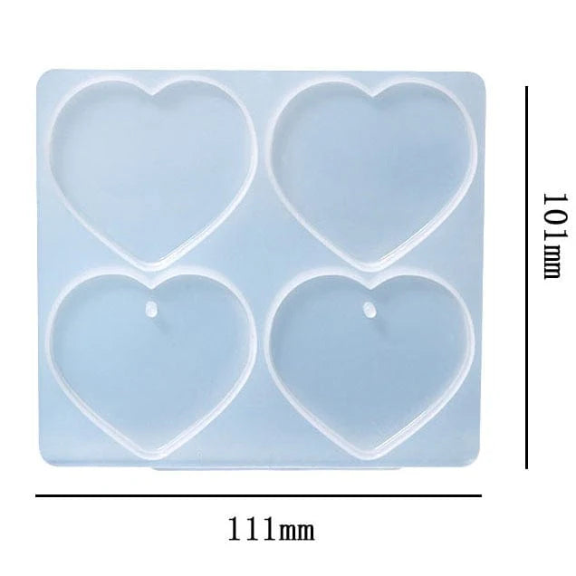 4 Cavity Heart Rakhi ,Lumba , Jewellery & Clip Mould