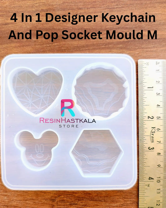4 In 1 Designer Keychain And Pop Socket Mould M