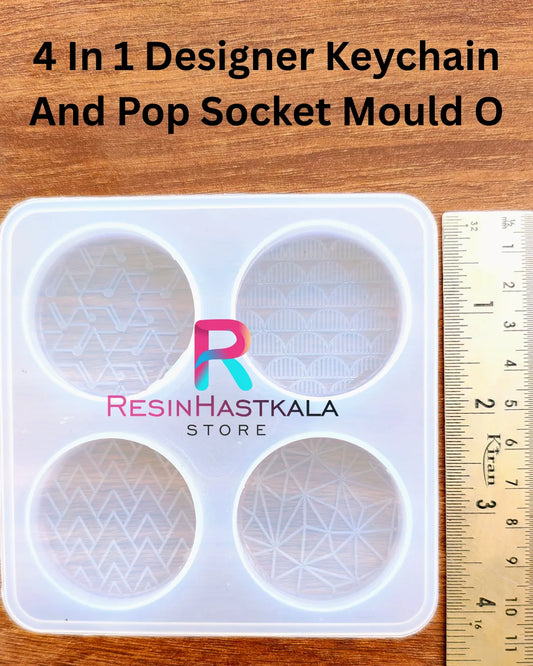 4 In 1 Designer Keychain And Pop Socket Mould O