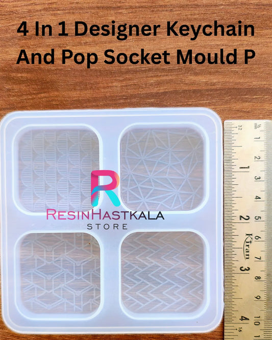 4 In 1 Designer Keychain And Pop Socket Mould P