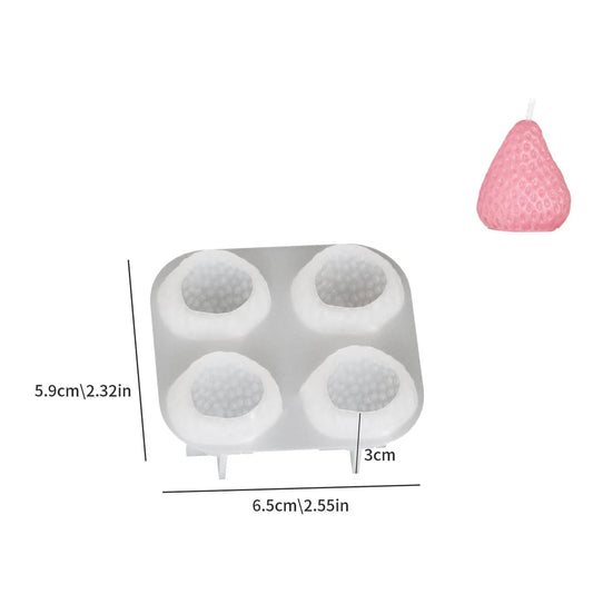 4 In 1 Strawberry Candle Mould