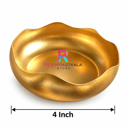 4 Inch Cut Design Powder-Coated Metal Urli for Candle Making