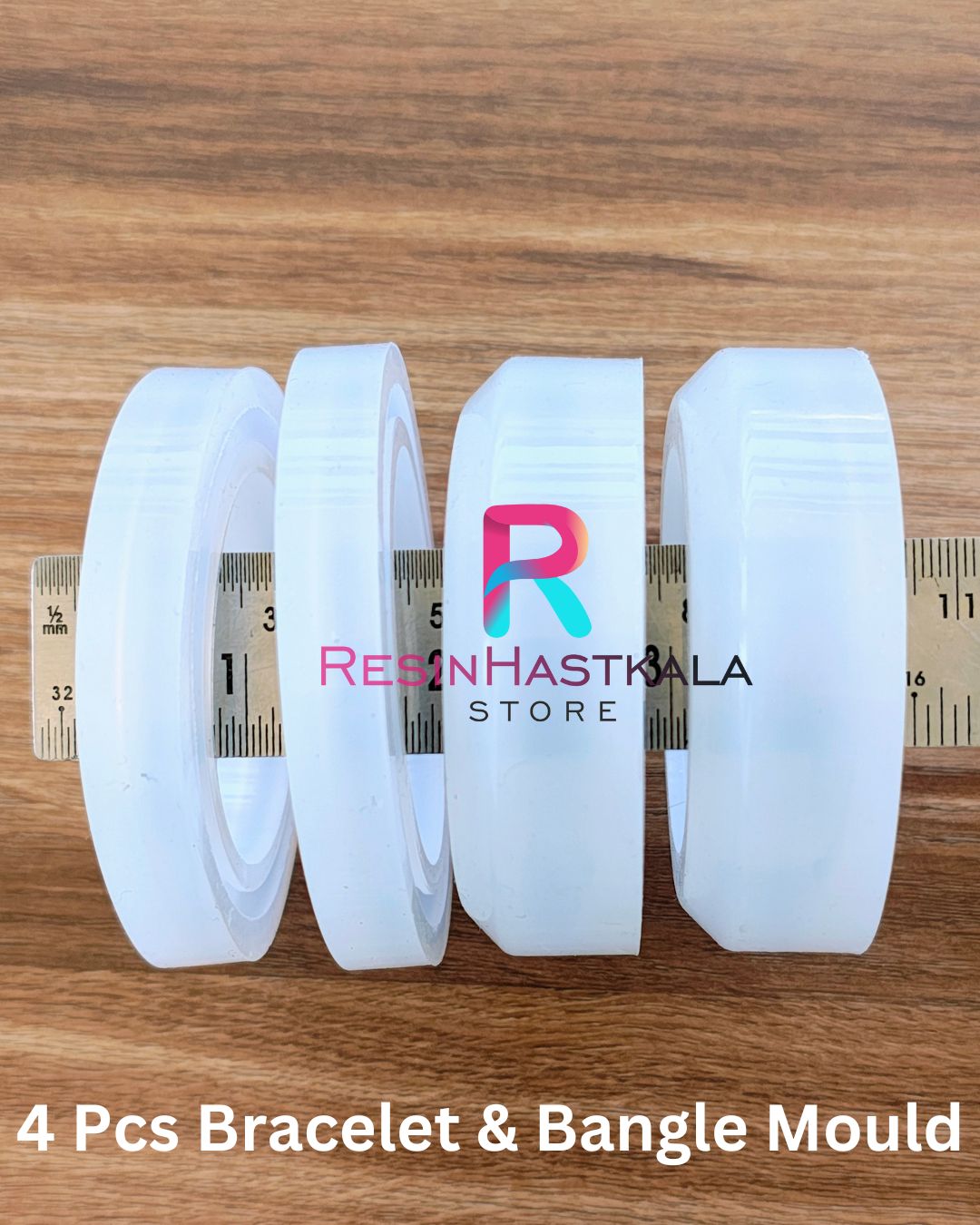 4 Pcs Bracelet & Bangle Mould (2 Piece Bangle Type/ 2 Piece Patala Type)