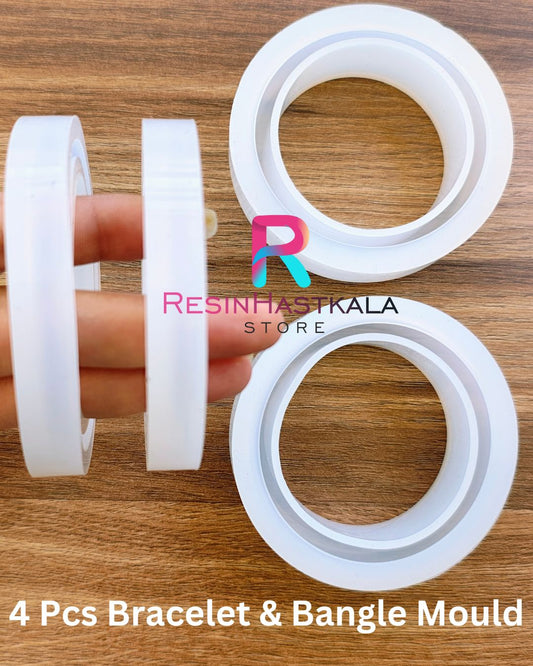 4 Pcs Bracelet & Bangle Mould (2 Piece Bangle Type/ 2 Piece Patala Type)