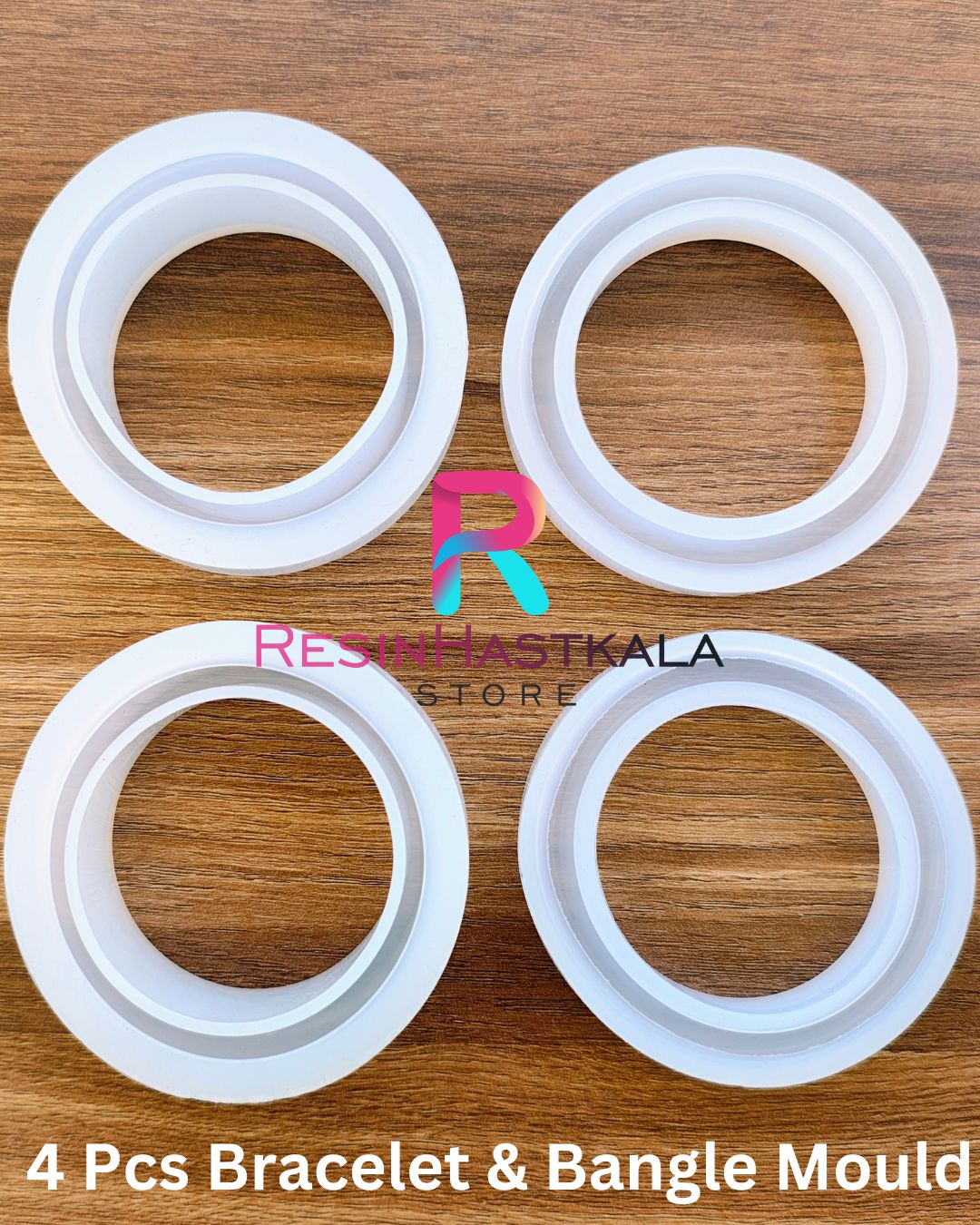 4 Pcs Bracelet & Bangle Mould (2 Piece Bangle Type/ 2 Piece Patala Type)
