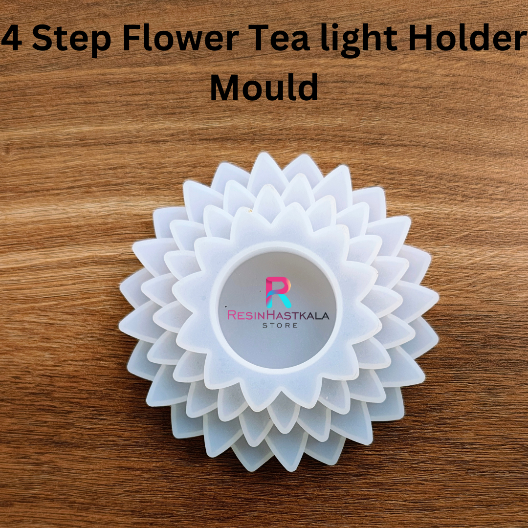 4 Step Flower T-light/ Candle Holder Mould