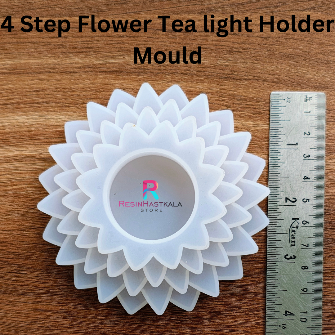 4 Step Flower T-light/ Candle Holder Mould