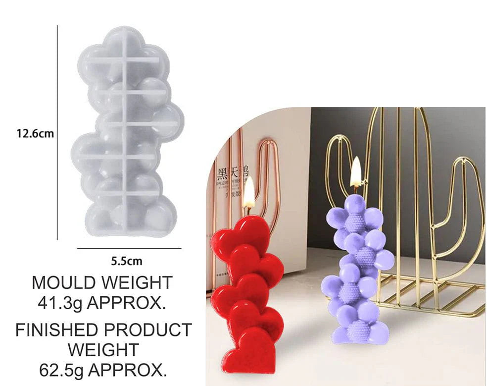 4 Sun Flower Candle Mould
