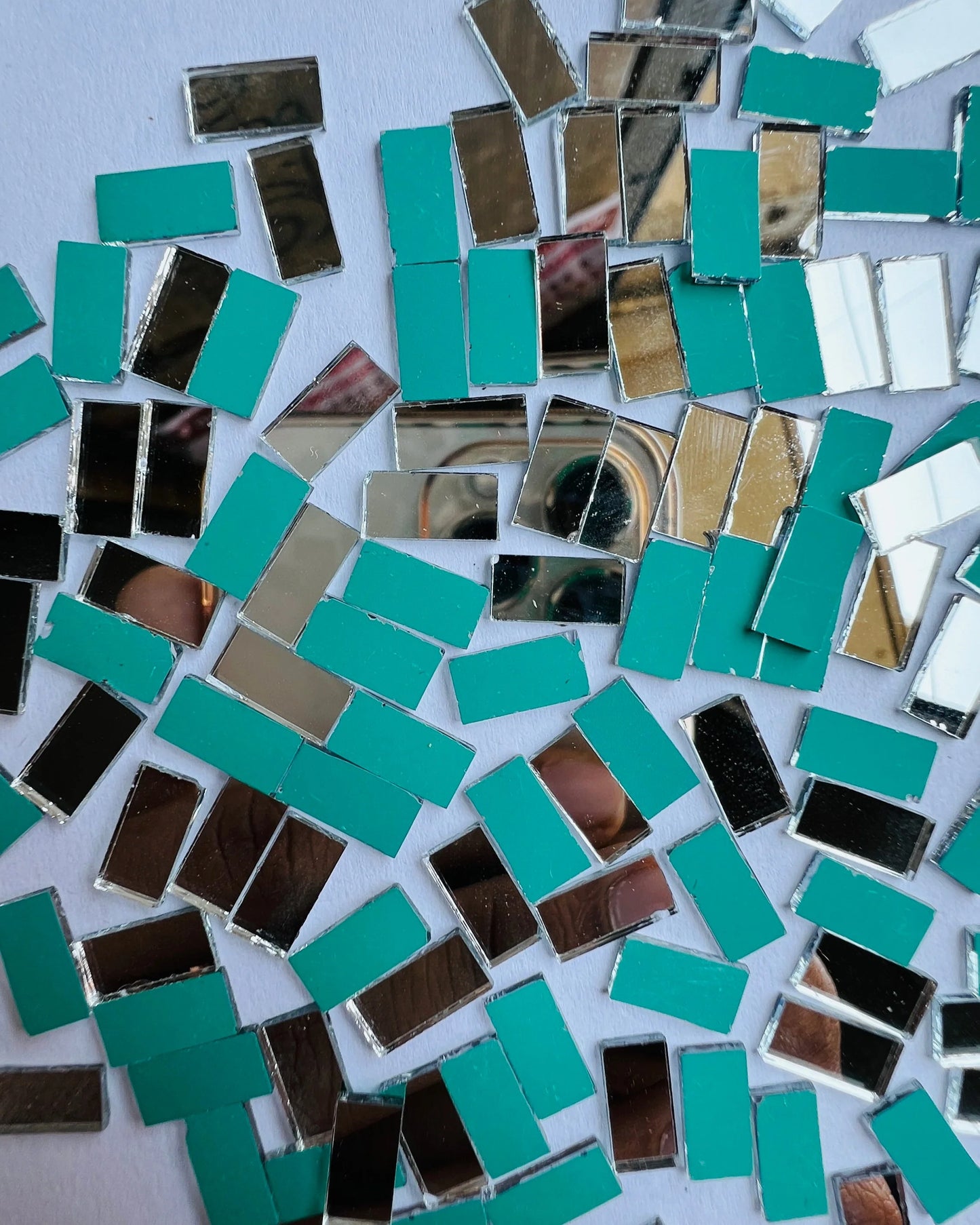 Rectangular Shape Silver Mirrors for Lippan Art – 50 Gram Pack