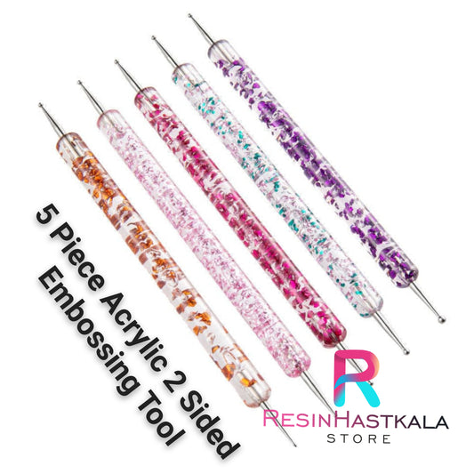 5 Piece Acrylic 2 Sided Embossing Tool
