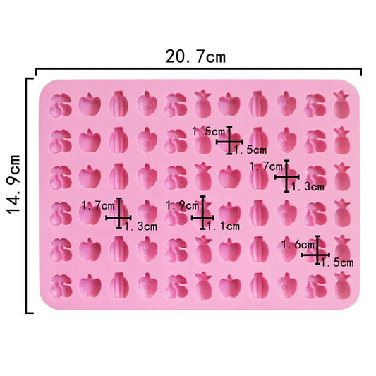 66 Multi Cavity Mini Mixed Fruit Silicone Mould for DIY Resin, Concrete Art, Soap, Chocolate & Cake Making
