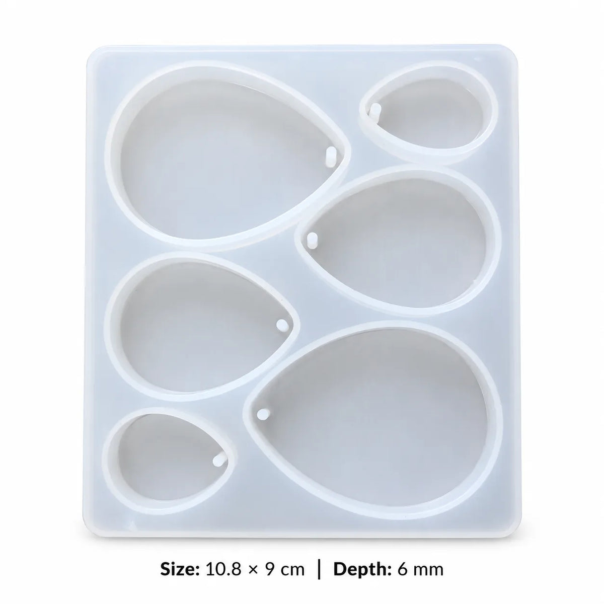 6 Cavity Drop Jewellery Mould With Hole