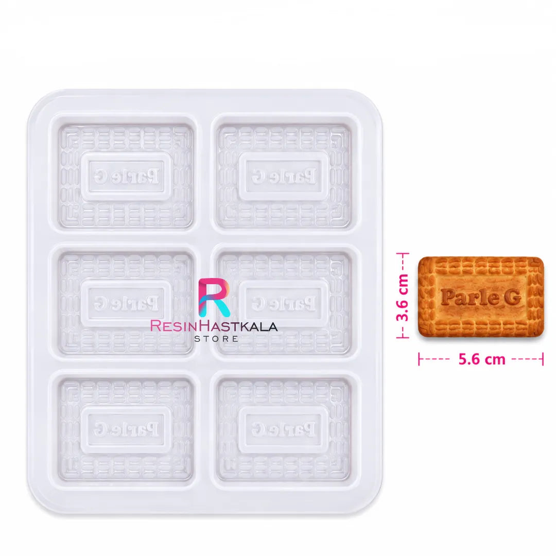 6 Cavity Parle G Biscuit Mould for Candle Making & Resin Art
