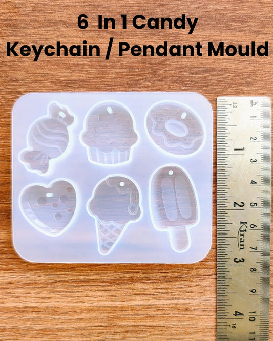 6  In 1 Candy Keychain / Pendant Mould