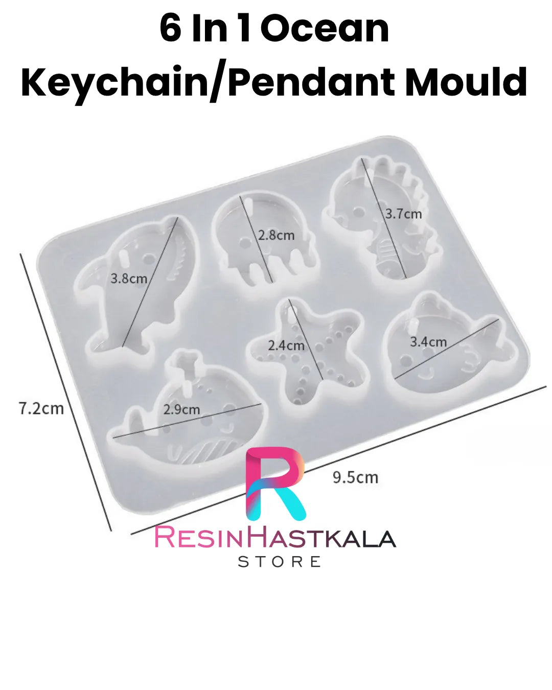 6 In 1 Ocean Keychain / Pendant Mould