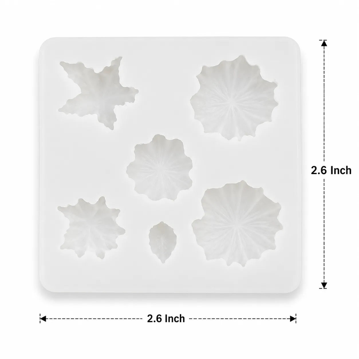 6 Cavity Lotus & Leaf Mould for Ocean, Pond & Miniature Craft Projects