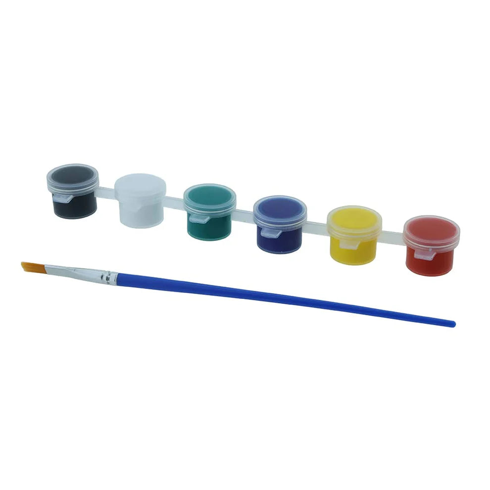 6 in 1 Acrylic Colour Set with Brush for DIY Art