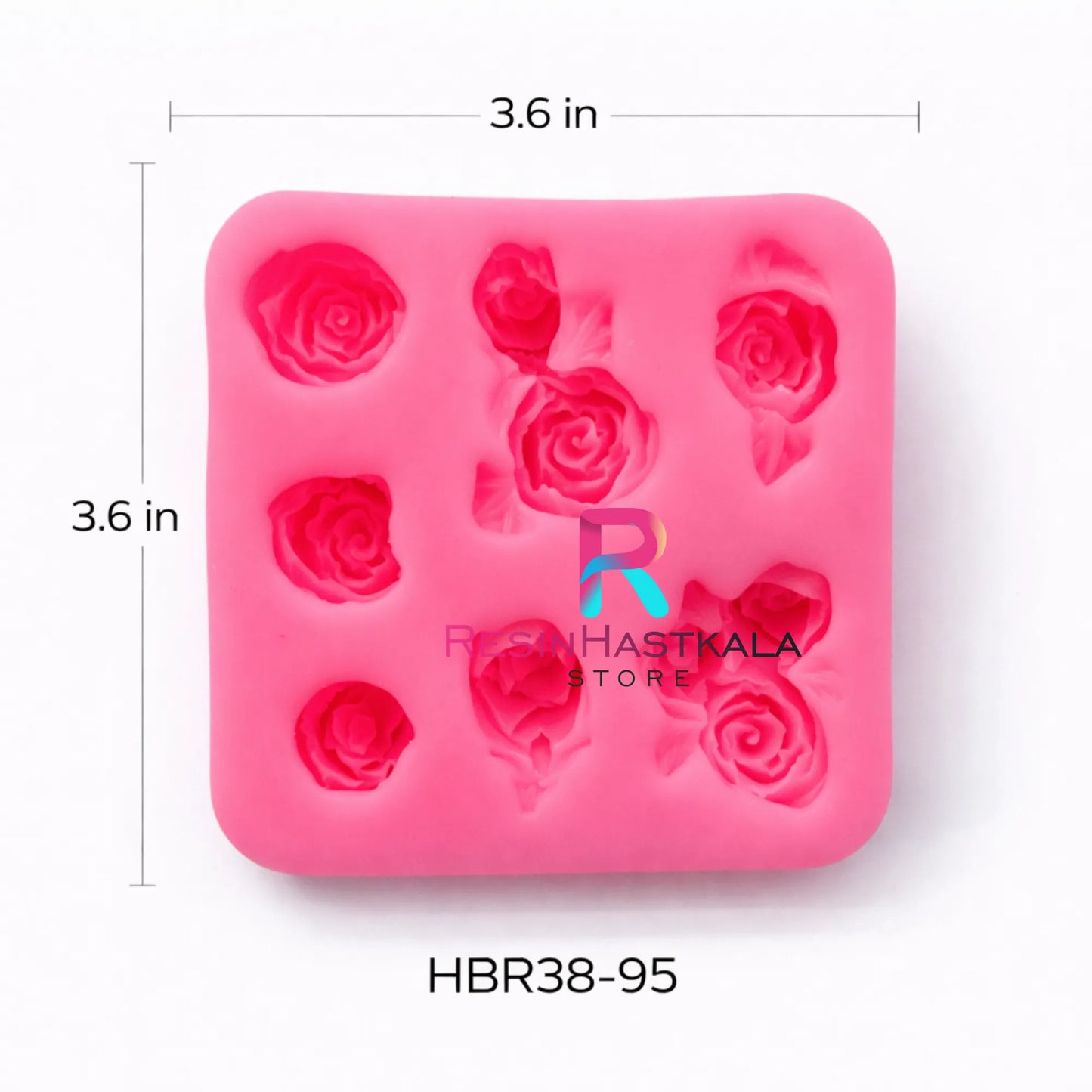7 Cavity Flower Pink Mould - HBR38-95