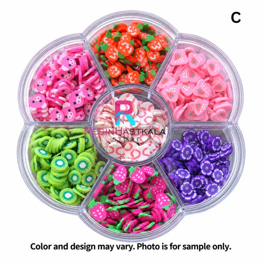 7 In 1 Fruit Polymer Charms / Miniature C