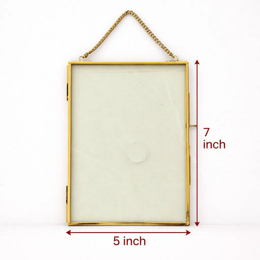 7×5 Inch Vintage Glass Frame for Photo & Crafts
