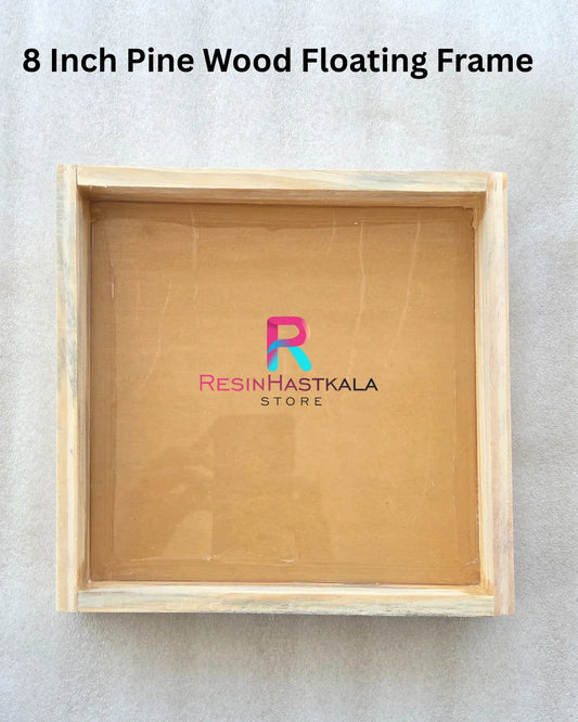 8 Inch Pine Wood Floating Frame with Transparent Acrylic Base – Varmala Preservation