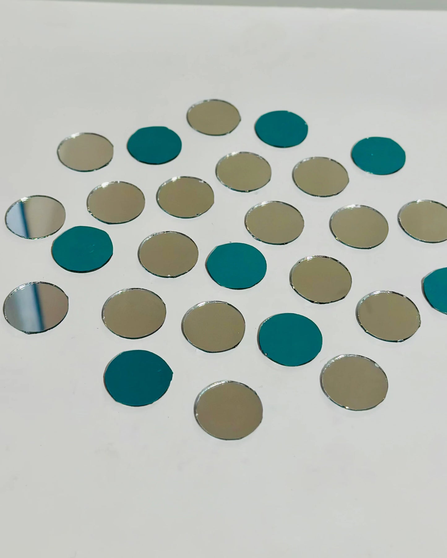 Round Shape Silver Mirrors for Lippan Art – 50 Gram Pack