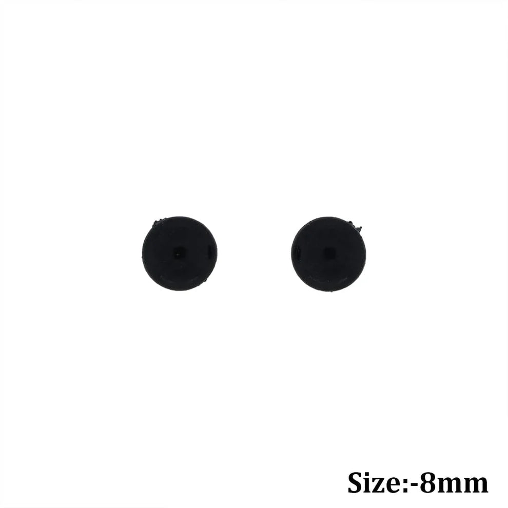 8mm Black Eyes Flat Base – Approx 50 pcs Pack for Teddy, Dog & Pipe Cleaner Animal Making