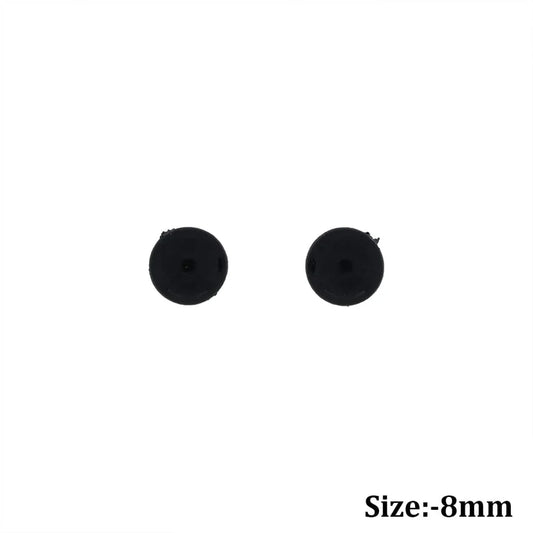 8mm Black Eyes Flat Base – Approx 50 pcs Pack for Teddy, Dog & Pipe Cleaner Animal Making