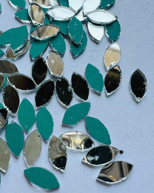 Eye Shape Silver Mirrors for Lippan Art – 50 Gram Pack
