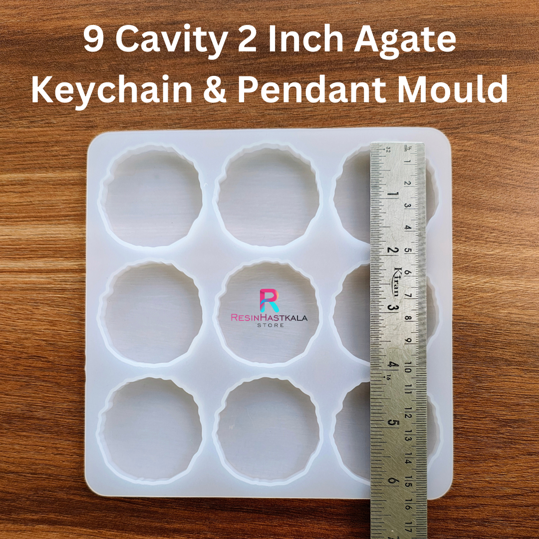 9 Cavity 2 Inch Agate Keychain & Pendant Mould