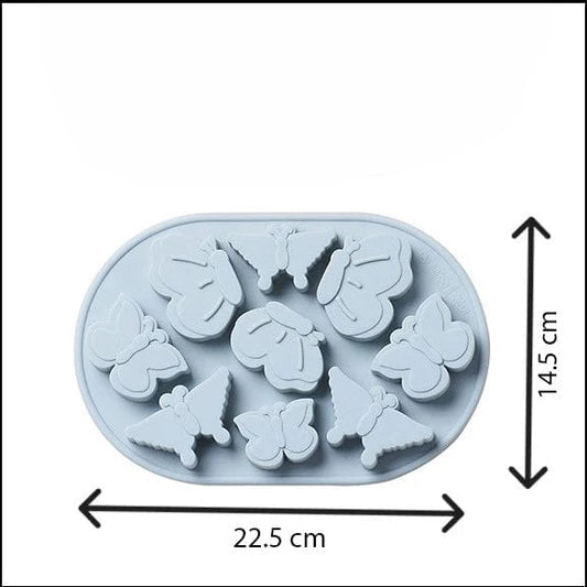 9 Cavity Butterfly Silicone Mould for DIY Resin, Concrete Art, Soap, Chocolate & Cake Making
