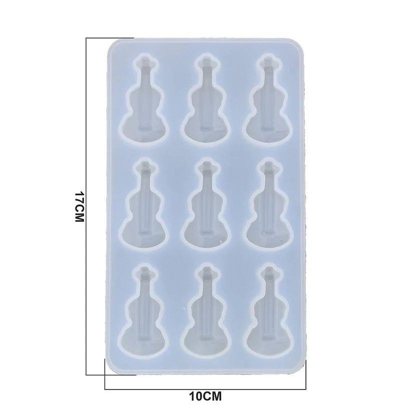 9 Cavity Guitar Keychain Mould