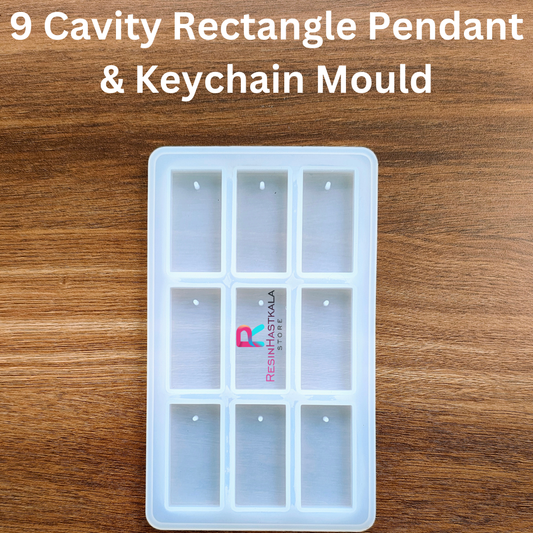 9 Cavity Rectangle Pendant & Keychain  Mould