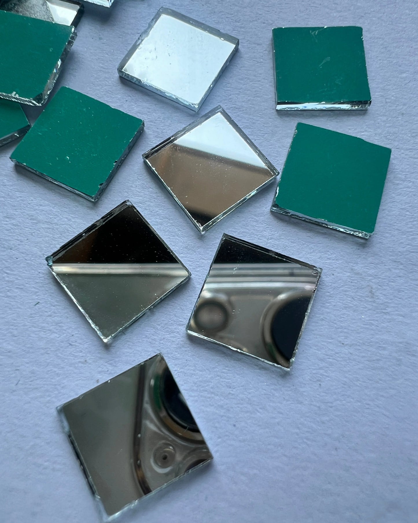 Square Shape Silver Mirrors for Lippan Art – 50 Gram Pack