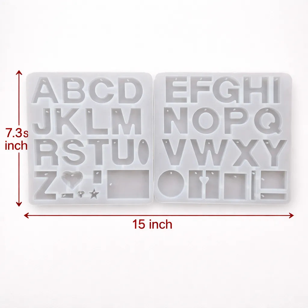 Alphabet ABCD Mould Set – 2 Part Sets with Hole