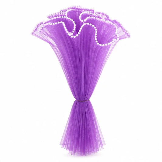 Violet Bouquet Wrapping Net (2.25 Yards/Pack) for Flower Bouquets, Pipe Cleaner Flowers & Gift Wrapping