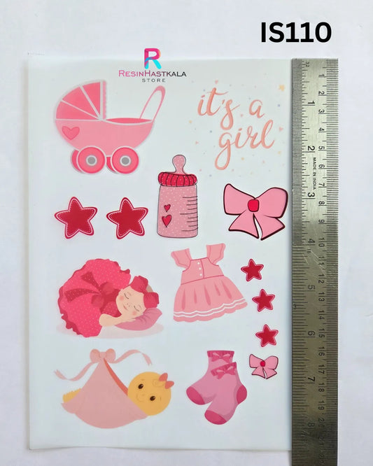 Baby Girl Details Insert Sheet – A5 Size (IS110)