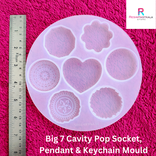 Big 7 Cavity Pop Socket, Pendant & Keychain Mould