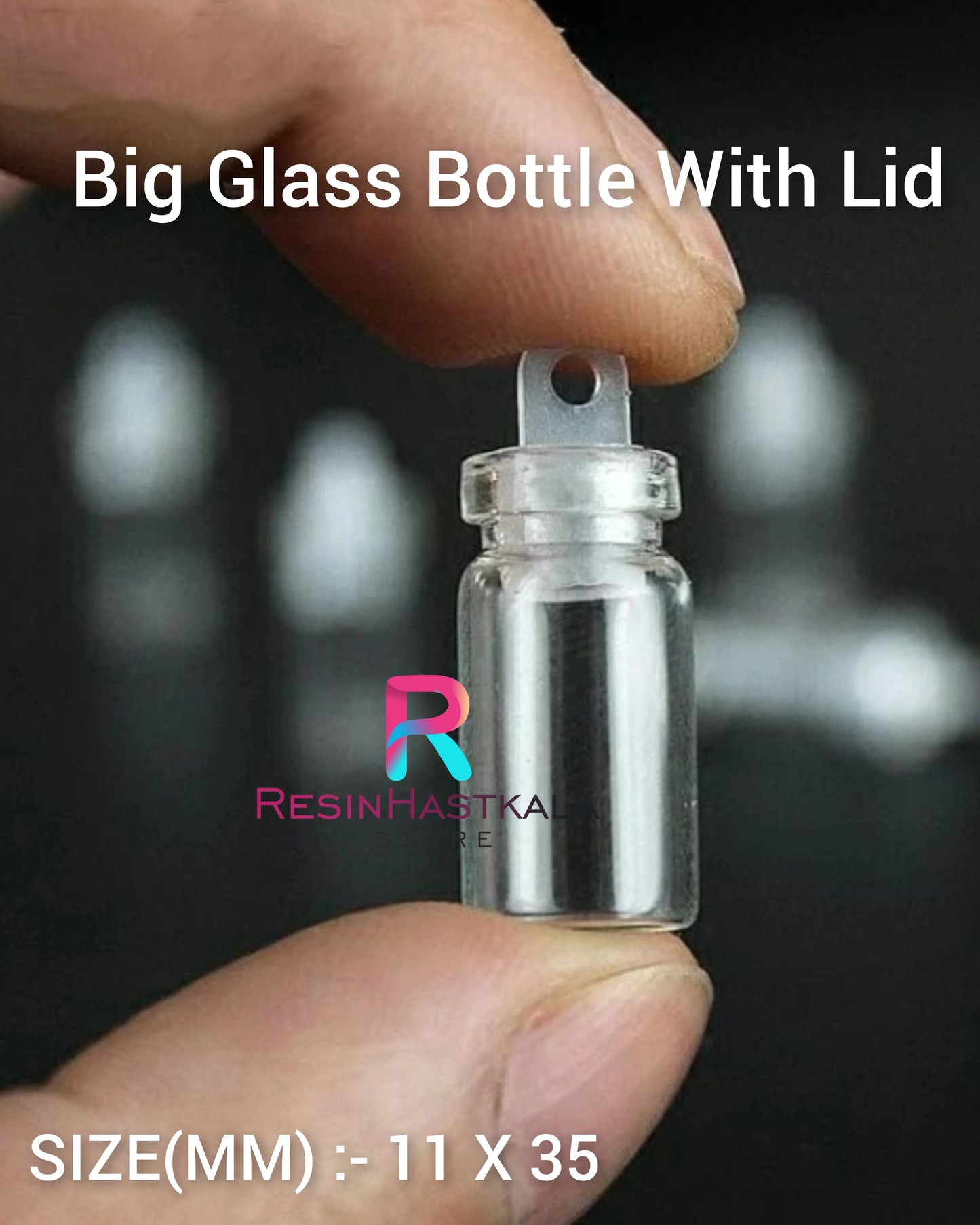 Big Message Glass Bottle For Keychains, Bracelets, Rakhis