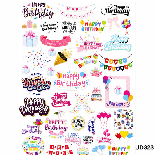 Birthday UV DTF Sticker – A6 Size (UD323)