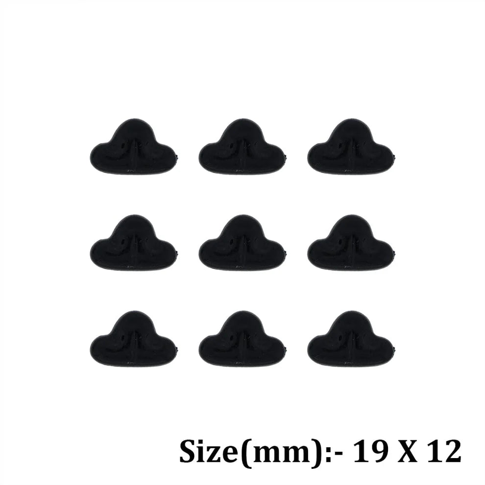 Black Cat Nose Flat Base (19 x 12 mm) – 12 pcs Pack for Teddy, Cat & Pipe Cleaner Animal Making