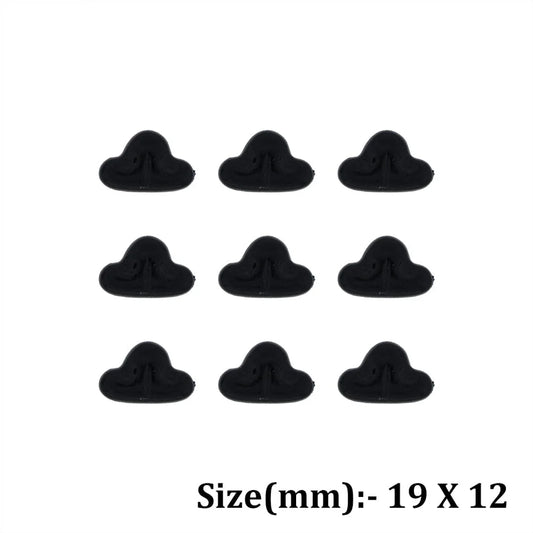 Black Cat Nose Flat Base (19 x 12 mm) – 12 pcs Pack for Teddy, Cat & Pipe Cleaner Animal Making